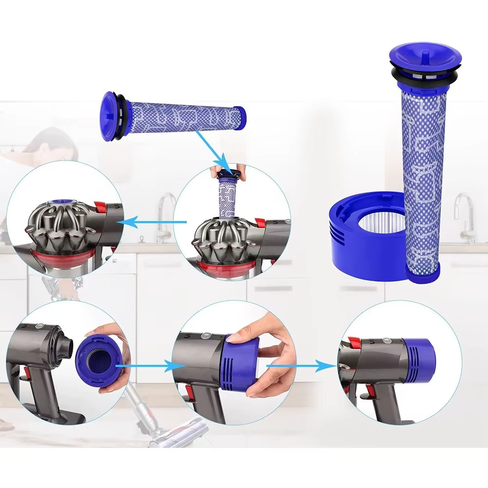 Filtres HEPA et pré-filtres pour aspirateur sans fil Dyson V7 V8 Absolute Animal Motorhead, pièce de