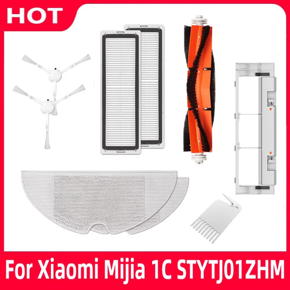 Pièces de rechange pour aspirateur Robot Xiaomi Mijia 1C, filtre Hepa, brosse principale, Kits de ti