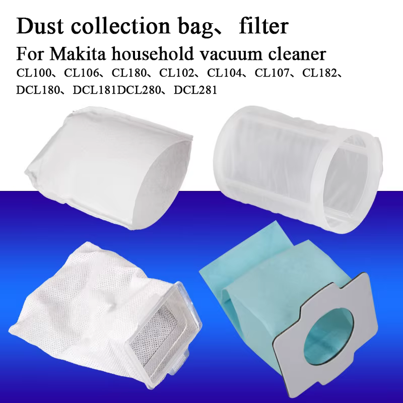 Sac de Collecte de Poussière, Filtre HEPA, Préfiltre en Papier pour Pièces d'Aspirateur Makita CL100