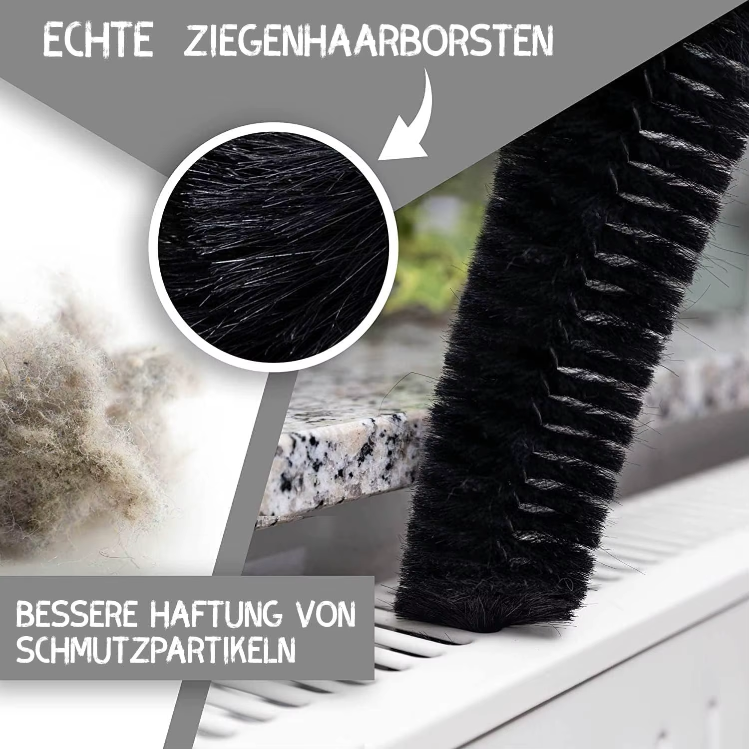 1PCS Brosse pour radiateur - 120 cm - Brosse pour radiateur avec poils de chèvre - Idéal pour nettoy