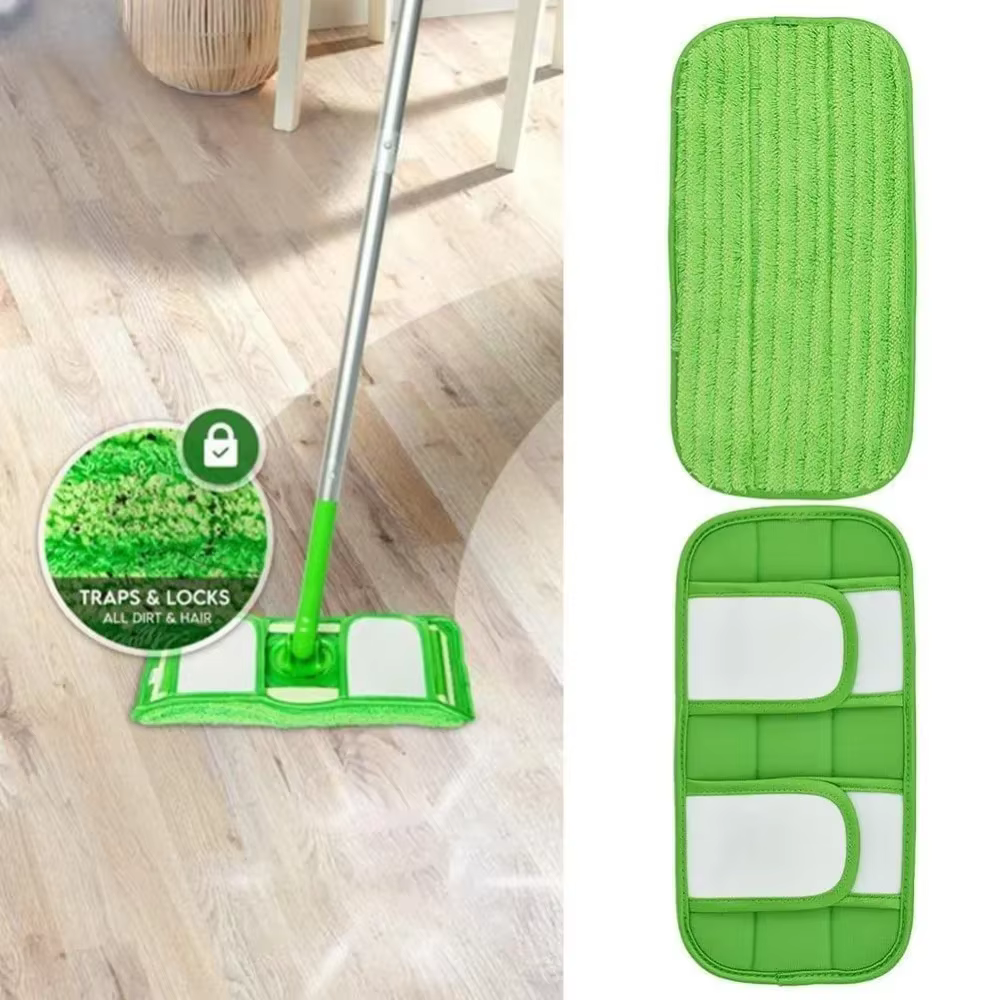 Tampons de vadrouille réutilisables en microfibre, adaptés au nettoyeur de balayeuse Swiffer de 12 p