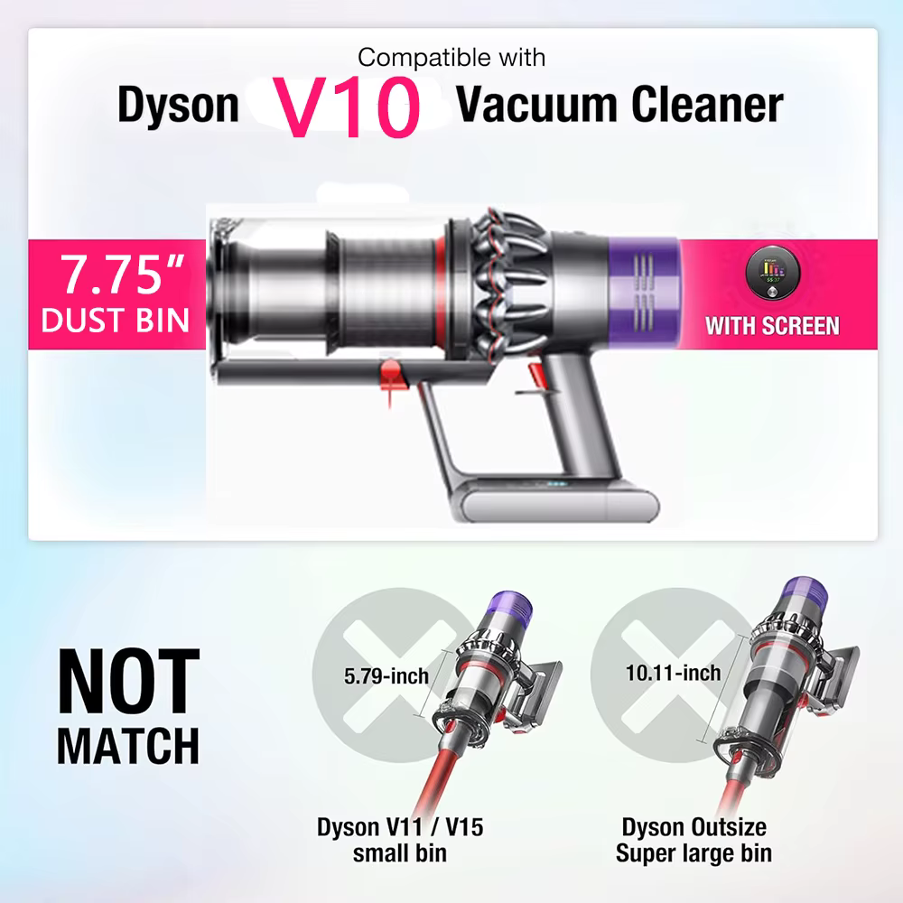Grand bac à poussière pour aspirateur Dyson V10 SV12, pièce de rechange pour cartouche/seau à poussi