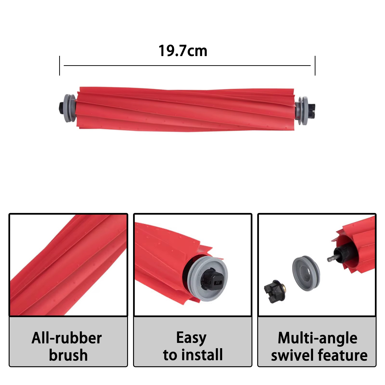 Brosse principale Roborock d'origine * 1 pièce pour Roborock S7, S7 MaxV, S7 Max Ultra, Q Revo, Q7, 