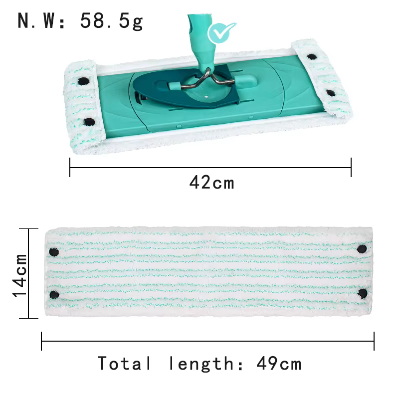 Tampons plats de vadrouille pour Leifheit Clean Twist XL MicroDuo, tampon de nettoyage sec et humide