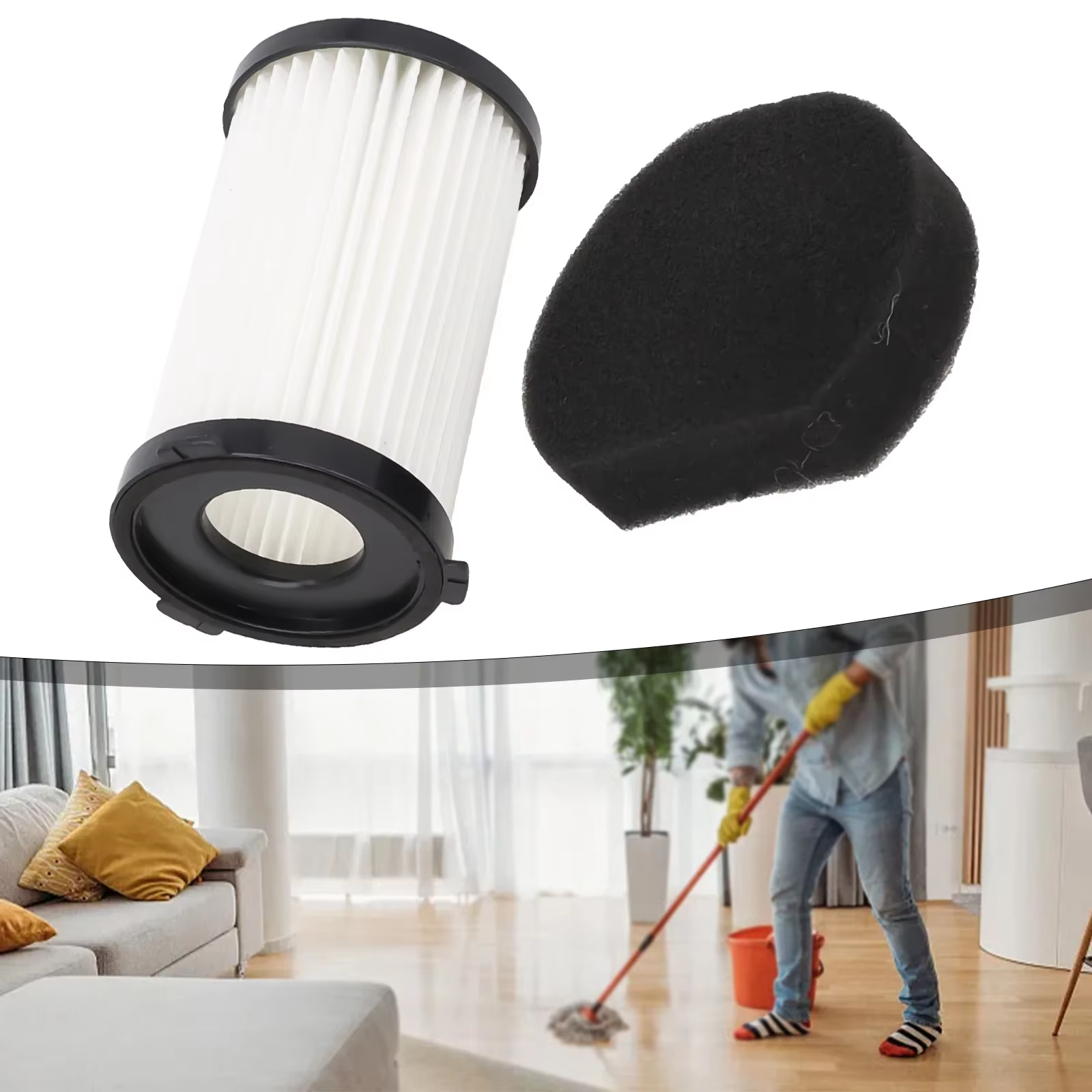 Filtre lavable et réutilisable pour aspirateur Akitas AK585K V8, pièces de rechange en plastique, ac