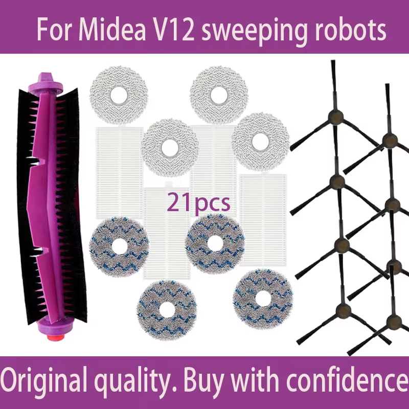 Pour aspirateur Robot Midea V12 Eureka J12 Ultra, les consommables tels que la brosse principale, sa