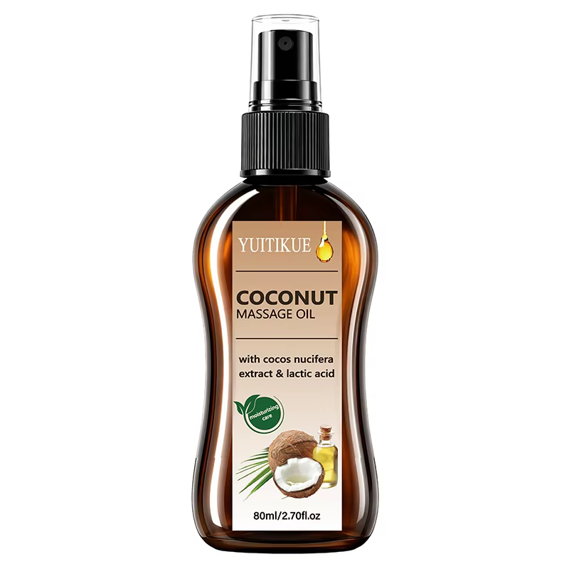 Huile de massage à la noix de coco, extrait naturel de Cocos Nucifera, non grasse, hydratante, pour