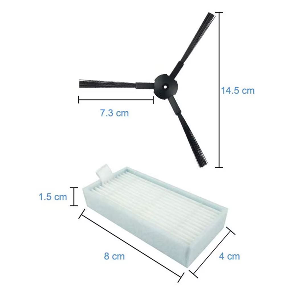 Kit d'accessoires pour aspirateur ILIFE ZACO V3 V3s V5 V5s V5s Pro, filtre brosse latérale, pré-filt