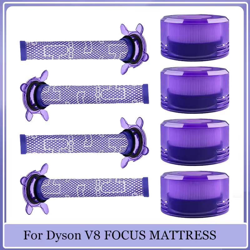Pour aspirateur Dyson V8 FOCUS MATTRESS pré-filtre filtre HEPA pièces de rechange filtre lavable acc