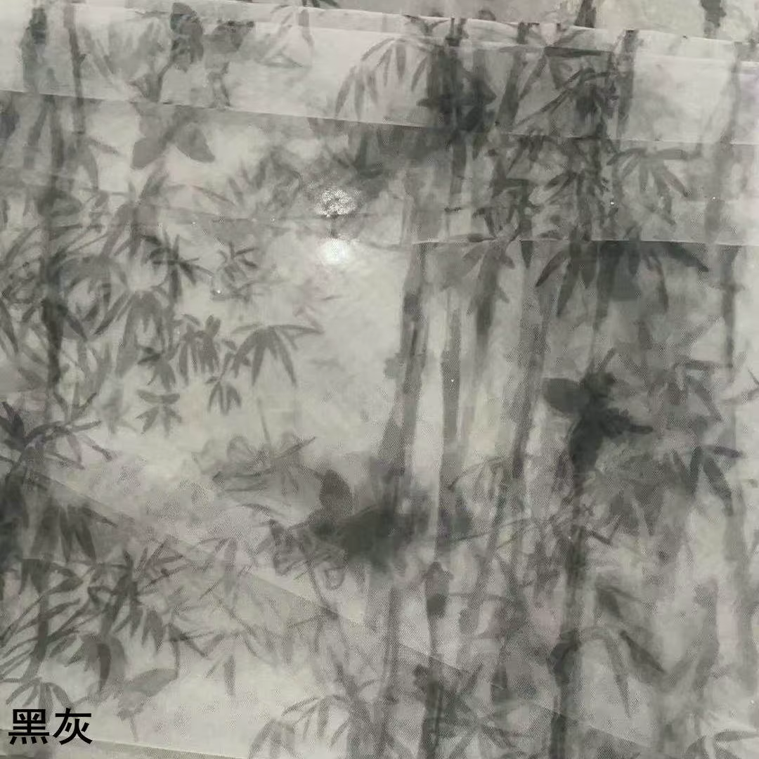 Tissu en Tulle Vert à Motif Paysager Style Chinois au Mètre pour Vêtements, Robes, Couture Hanfu, Te