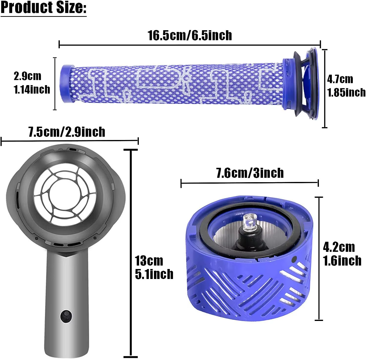 Couvercle arrière de moteur amélioré, filtre HEPA pour aspirateur Dyson V6 DC58 DC59 DC62 DC72 DC74 