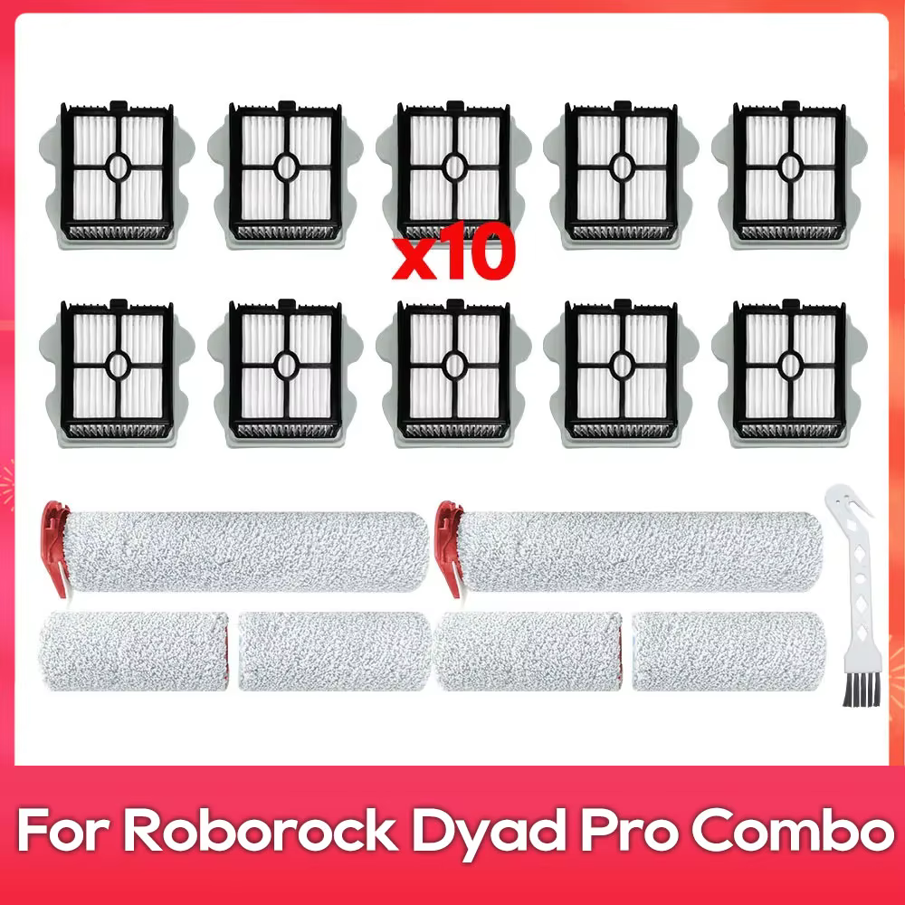 Compatible pour ( Roborock Dyad Pro / Dyad Pro Combo / WD2H1A / A10 Ultra ) Brosse Douce Rouleau Fil