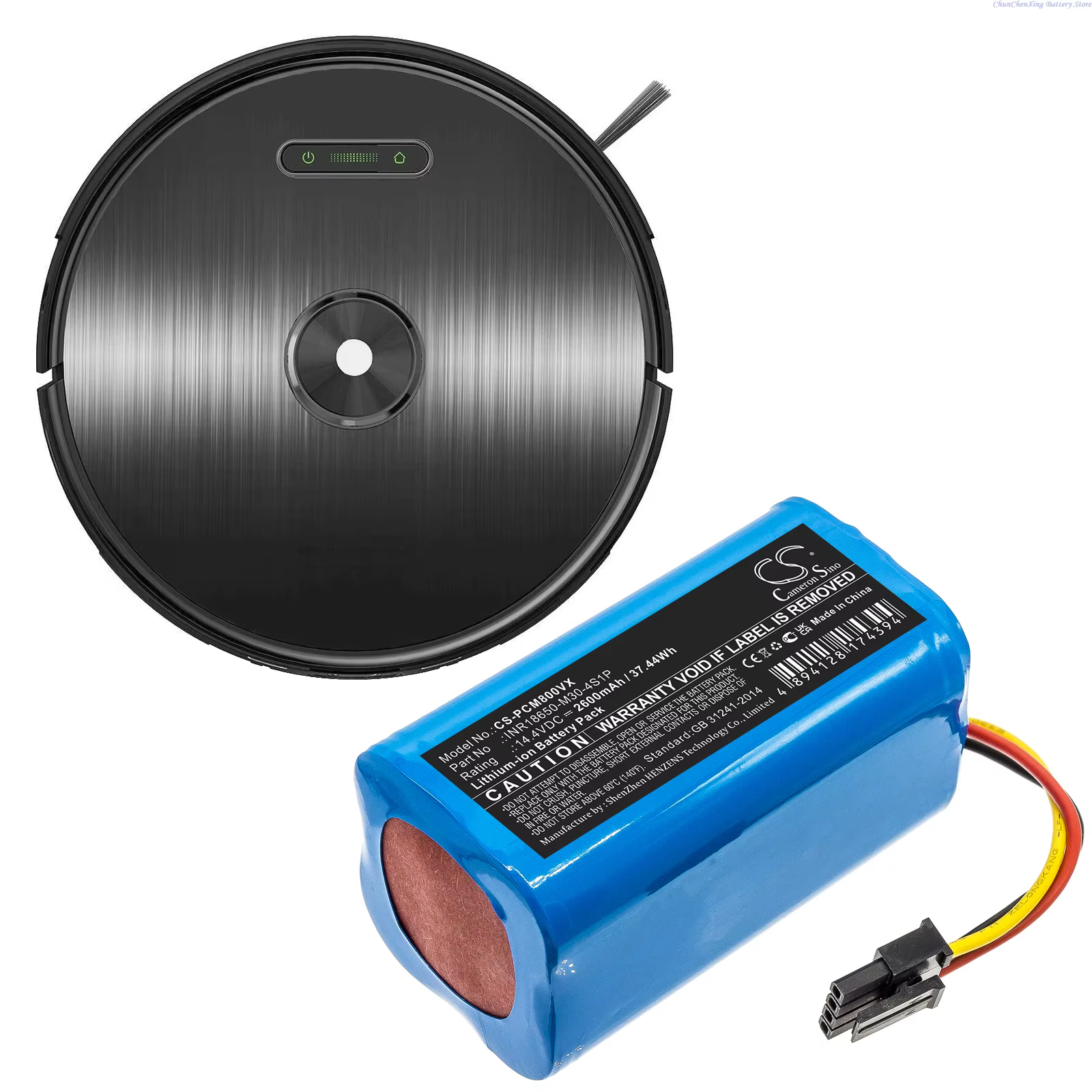 Batterie pour aspirateur 14.4V 2600mAh INR18650-M30-4S1P T-4S1P-B-U21 CFS32-4S1P pour Proscenic M8, 