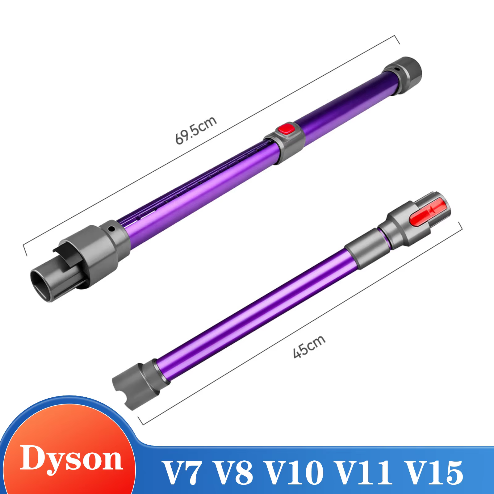 Tige d'extension télescopique, Tube droit pour aspirateur sans fil Dyson V7 V8 V10 V11, accessoires,