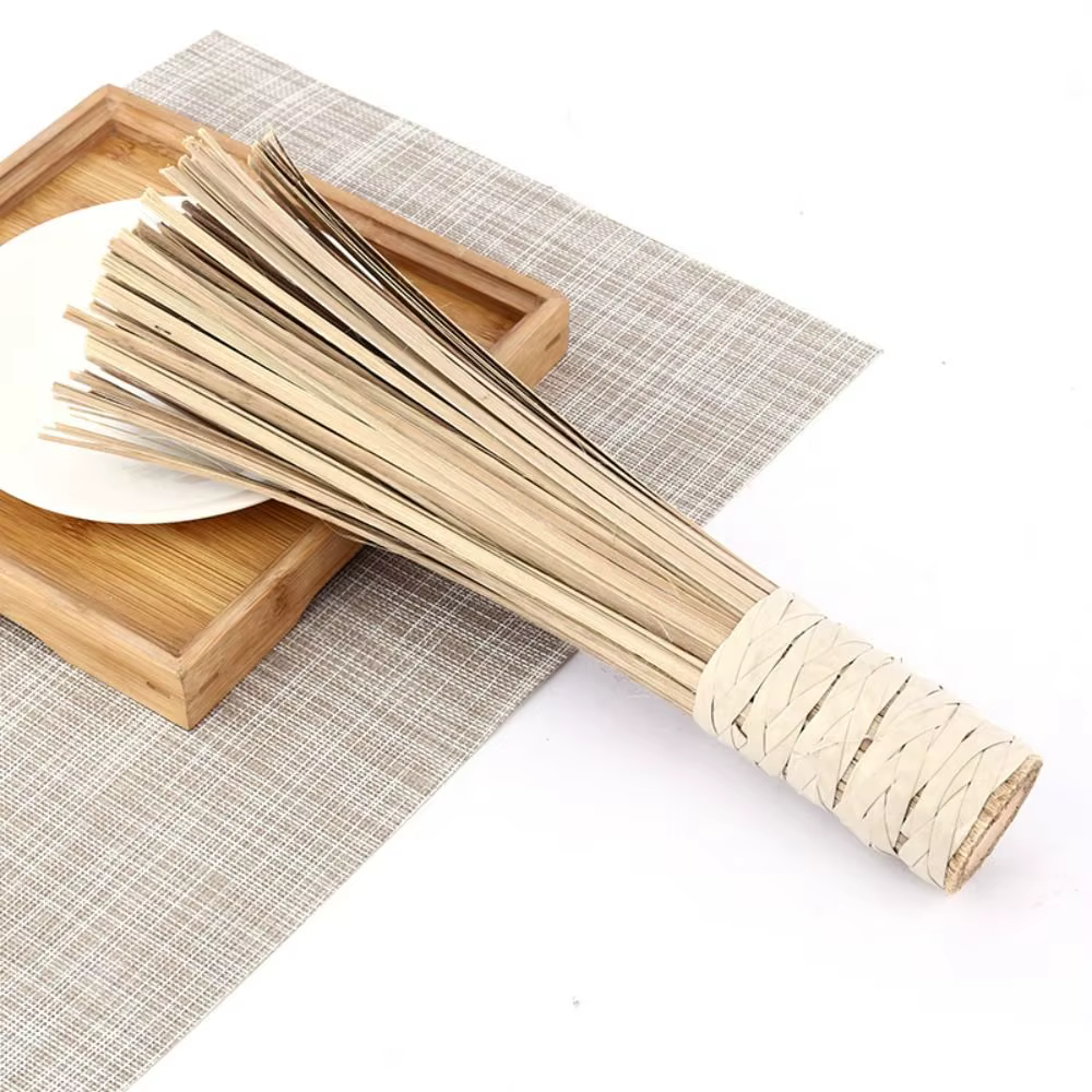 Wok brosse de nettoyage, 1 pièce, 7 pouces de long, fouet traditionnel en bambou, outils de cuisine