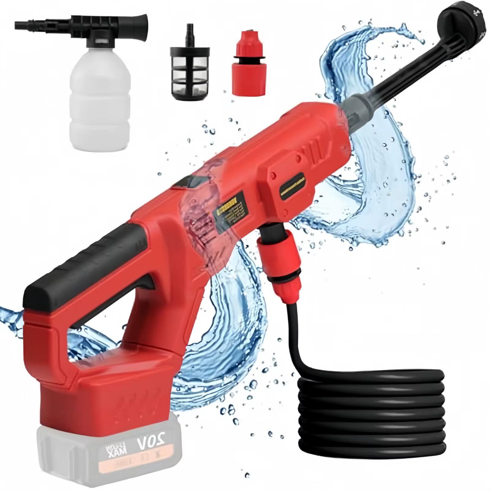 Nettoyeur haute pression multifonctionnel pour batterie Milwaukee 18V, sans fil, 6-en-1, portable, p