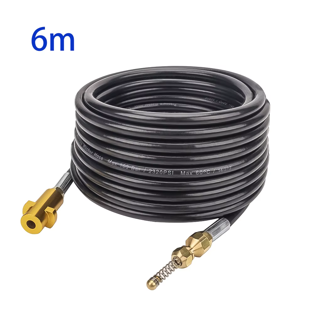 Tuyau de nettoyage haute pression 6 à 20 mètres 2600 psi 180 bars pour canalisations et égouts, comp