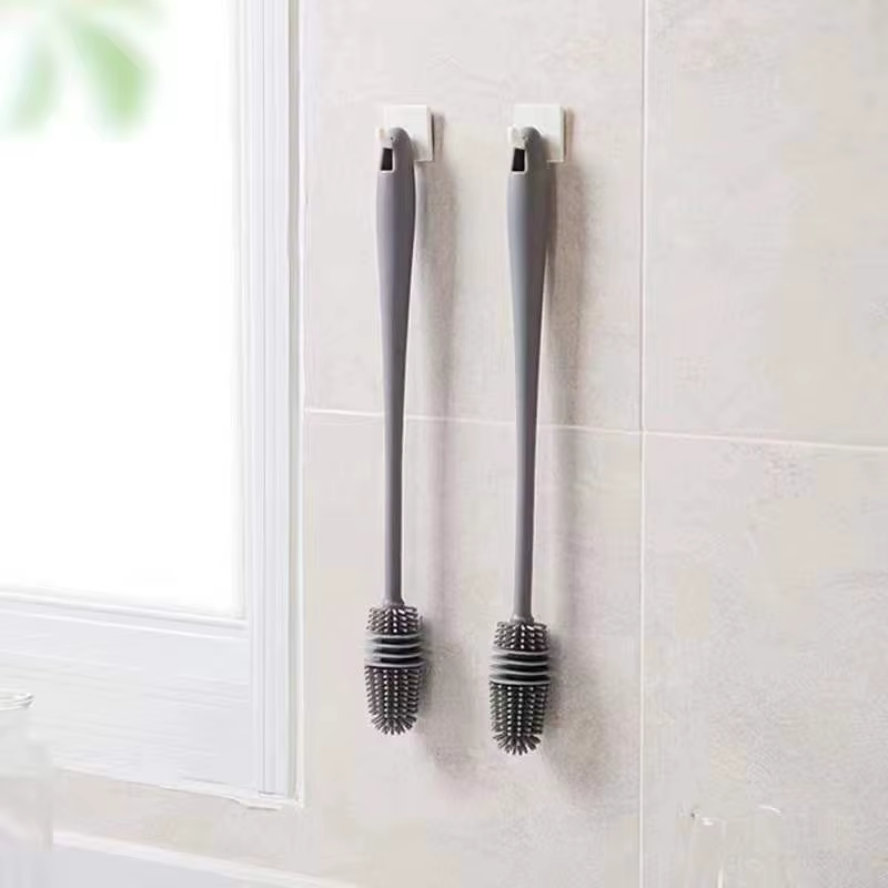Brosse de nettoyage de bouteilles de lait en Silicone, brosse de nettoyage de bouteilles d'eau à Lon