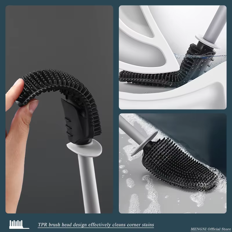 MENGNI-brosse de toilette de luxe salle de bain montage mural outil de nettoyage à vidange rapide br