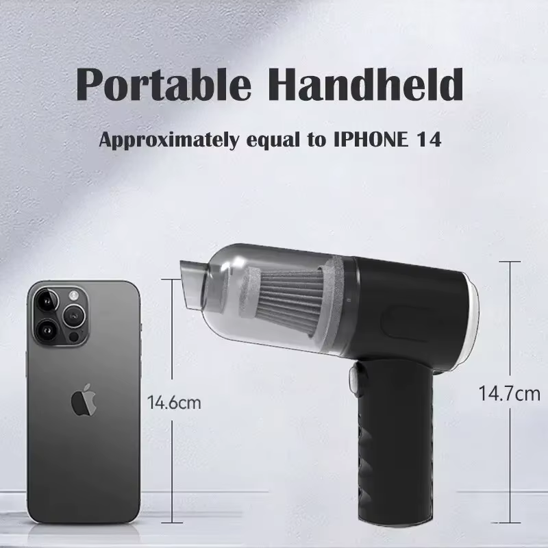 Aspirateur de voiture sans fil 9000Pa, chargement USB, appareil de nettoyage Portable 1200mAh, Mini 
