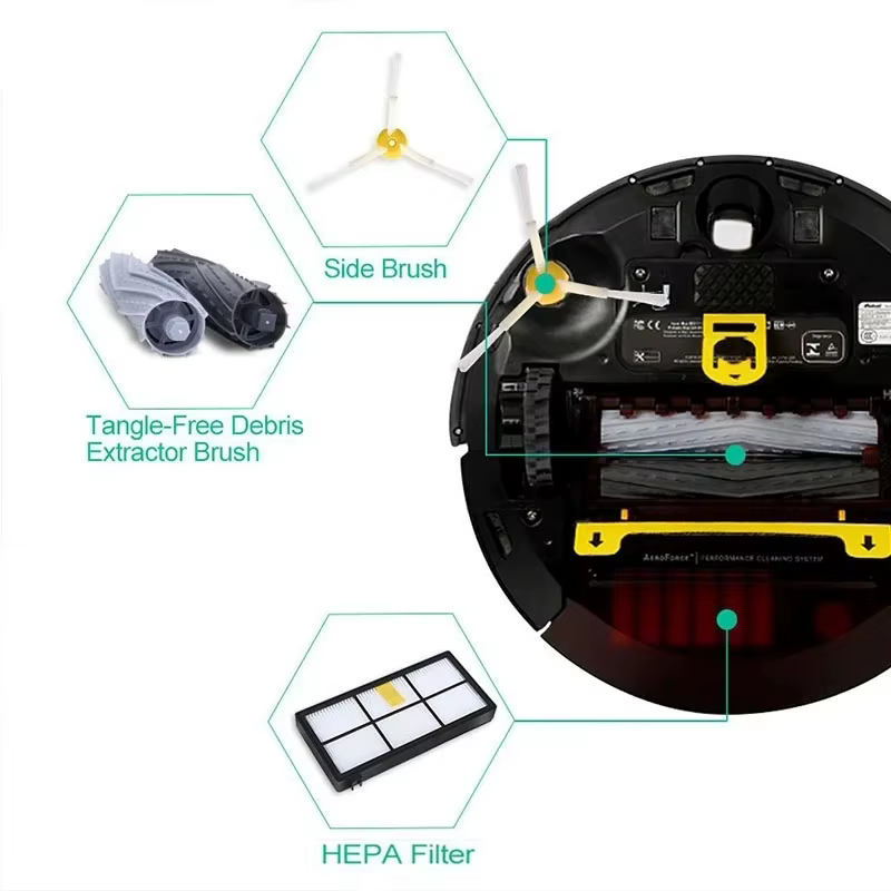 Pièces de rechange pour aspirateur iRobot Roomba série 800 900 860 870 880 890 966 980, brosse à rou