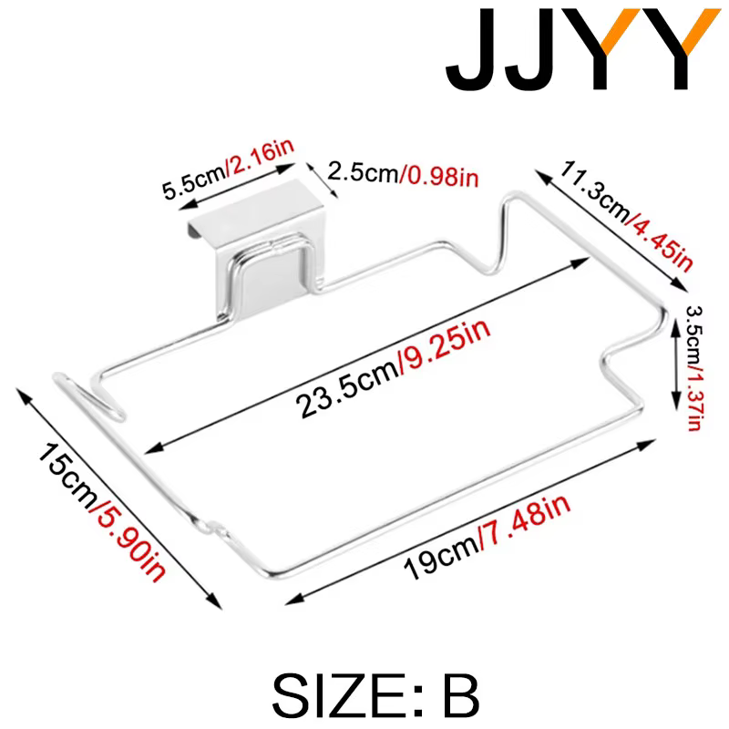 JJYY cuisine poubelle support armoire porte sacs poubelle support en acier inoxydable placard poubel