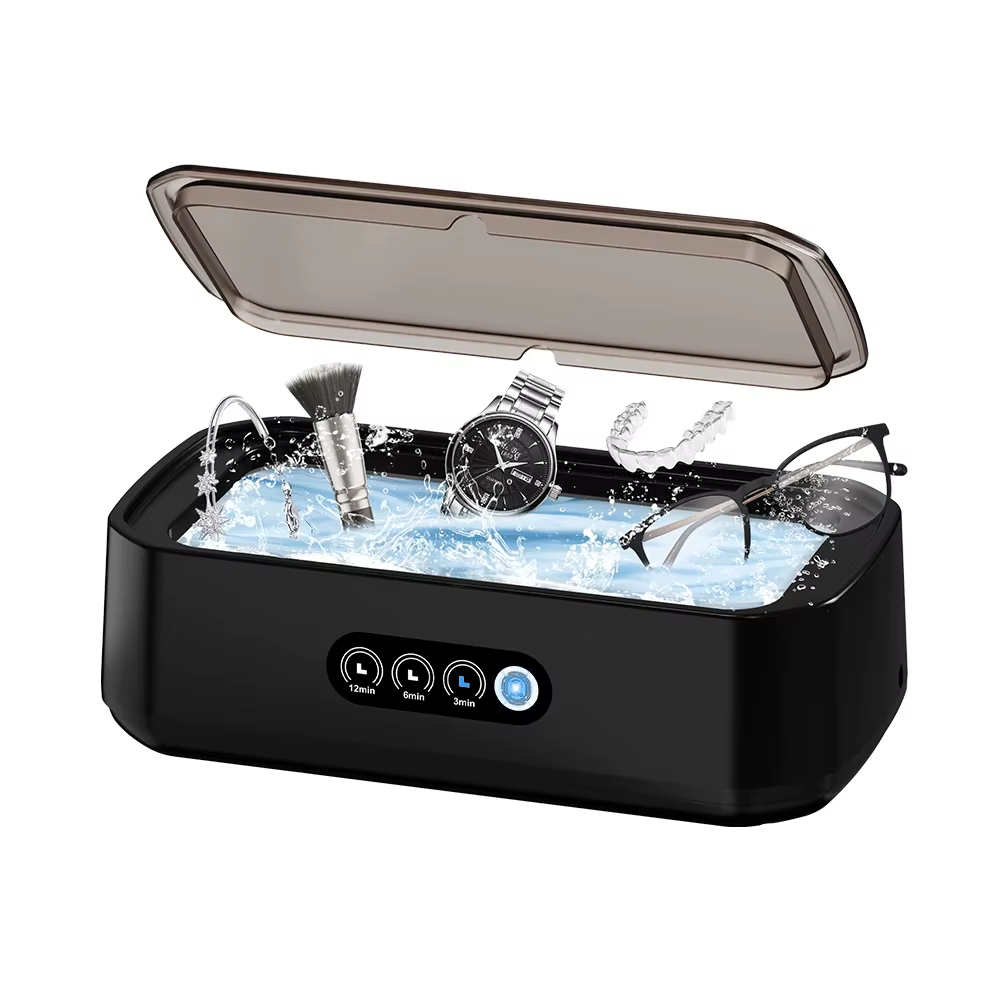 Machine de nettoyage à ultrasons pour lunettes, 650ml, Mini nettoyeur à vibrations haute fréquence p