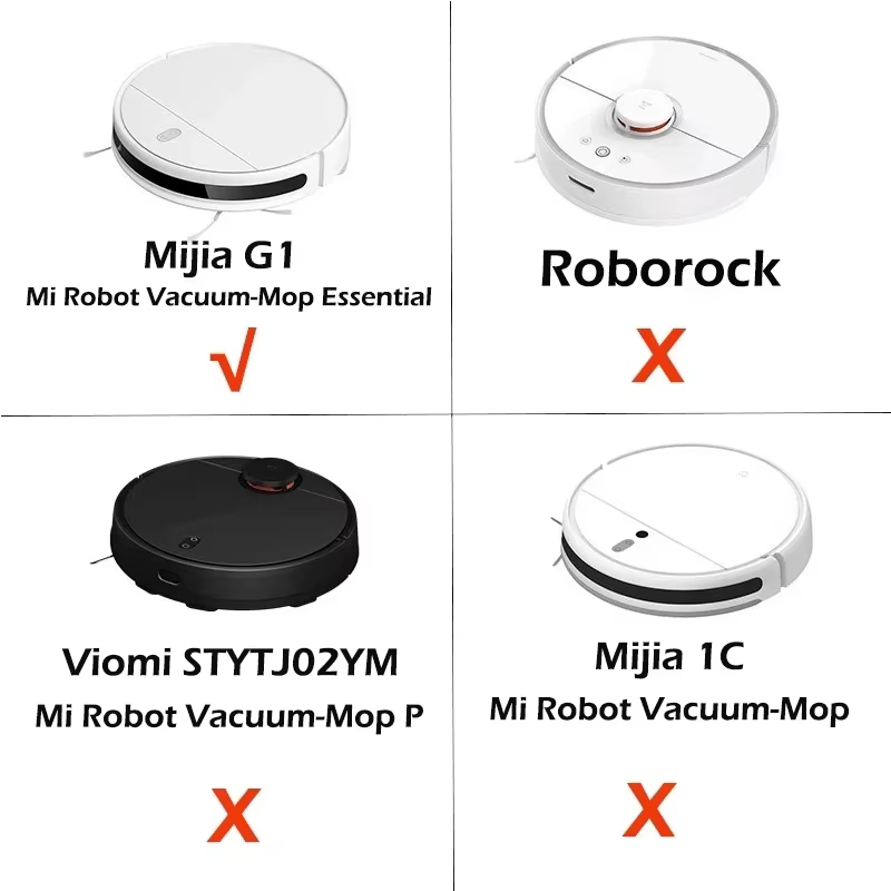 Pièces essentielles d'aspirateur robot Xiaomi, brosse roulante principale, brosse latérale, filtre H