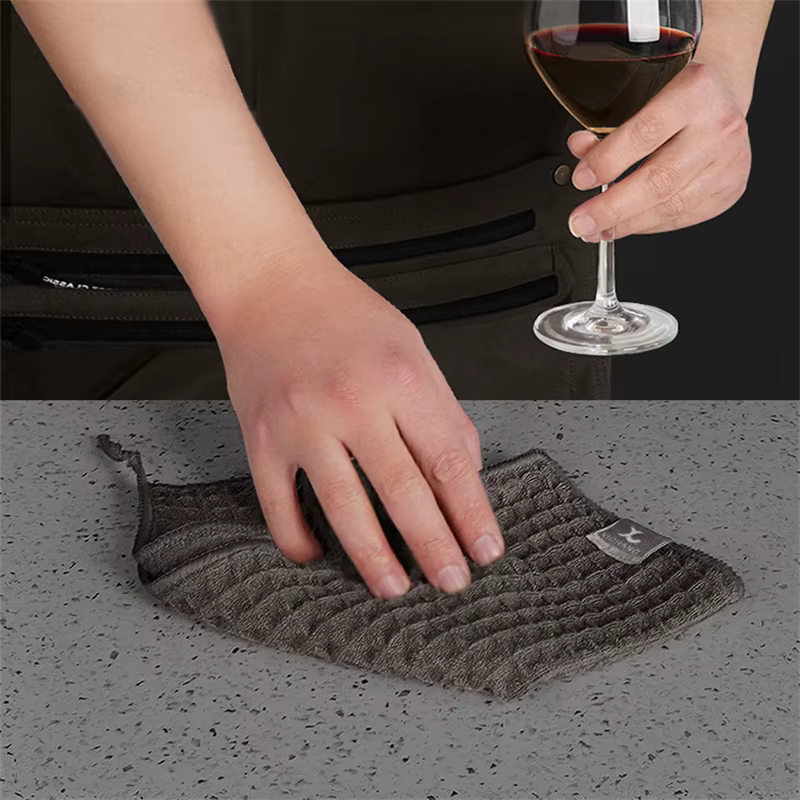 JUSTINLAU café Barista serviette de nettoyage Super absorbant microfibre chiffon de nettoyage servie