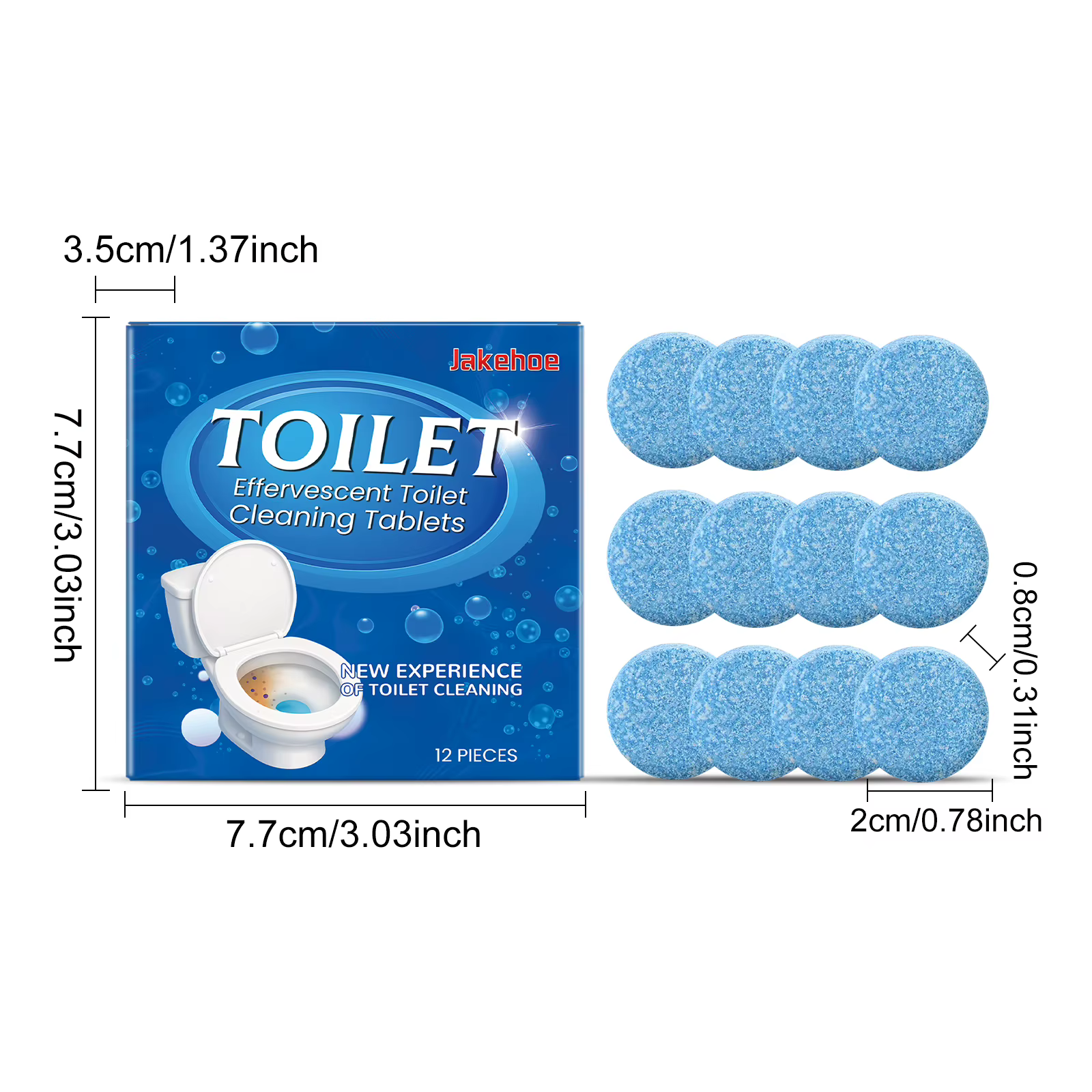 Tablettes effervescentes nettoyantes pour toilettes – Nettoyage en profondeur des taches tenaces et 