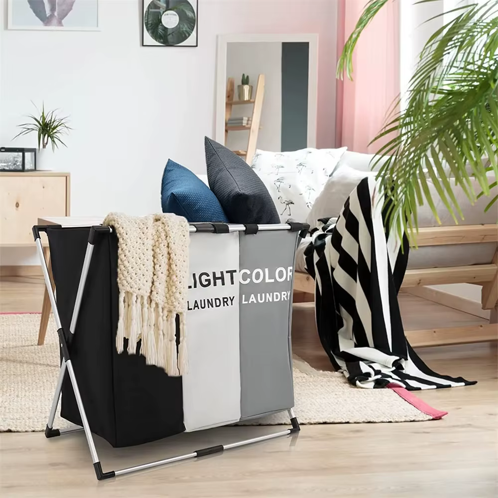 1-3 grilles panier à linge pliable vêtements sales organisateur salle de bain panier de rangement ét