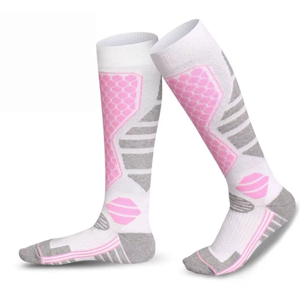 Chaussettes de ski chaudes d'hiver - Antidérapantes, épaisses, respirantes, type de compression - Sp