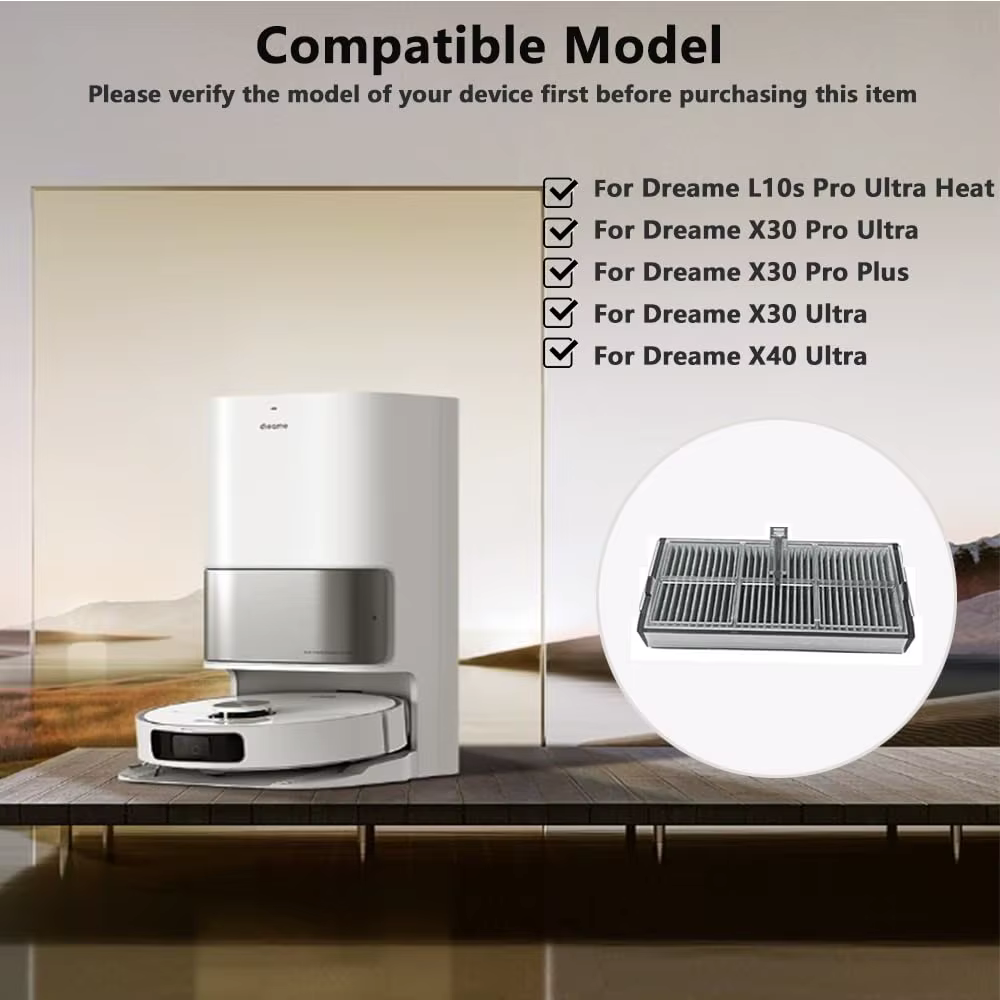Filtres HEPA pour aspirateur Dreame L10s Pro Ultra Heat / X30 Ultra / L10s Ult X40 Ultra / X40 Pro, 