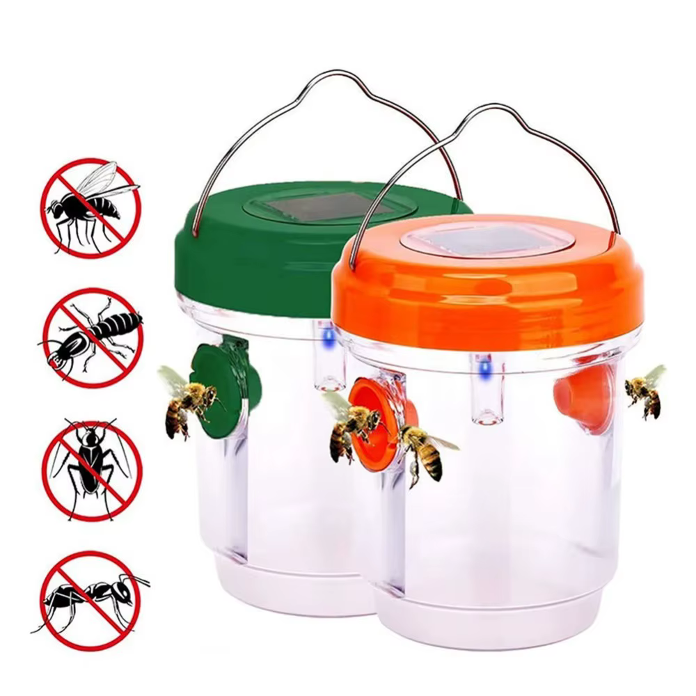 Piège Solaire Suspendu pour Mouches des Fruits, Réutilisable, Tue-Insectes, Attrape-Mouches Solaire 