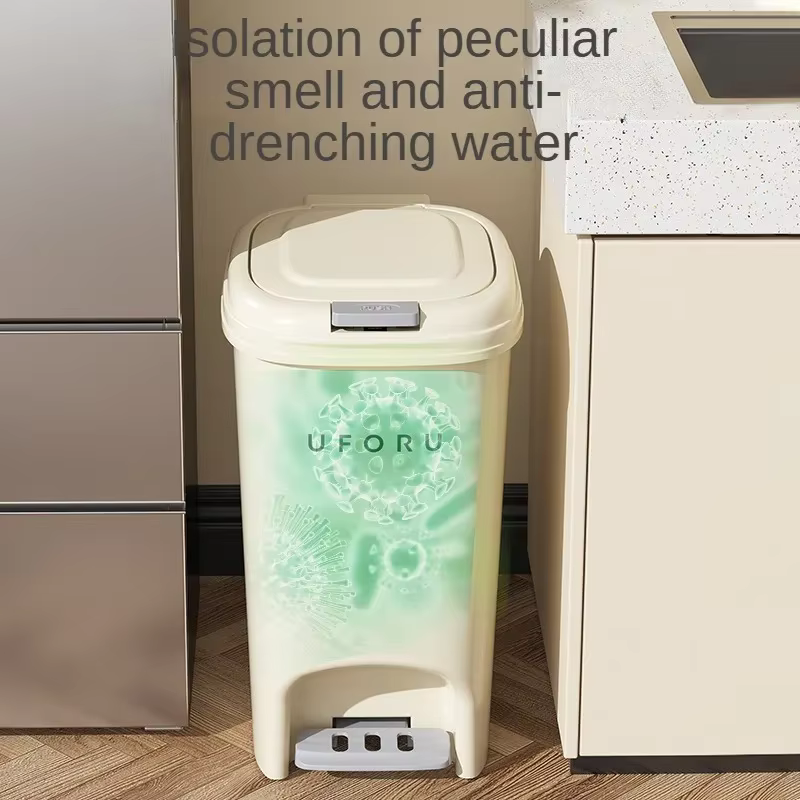 Poubelle à Double pédale 10L/20L avec couvercle, pour cuisine, salon, salle de bains, toilettes, bri