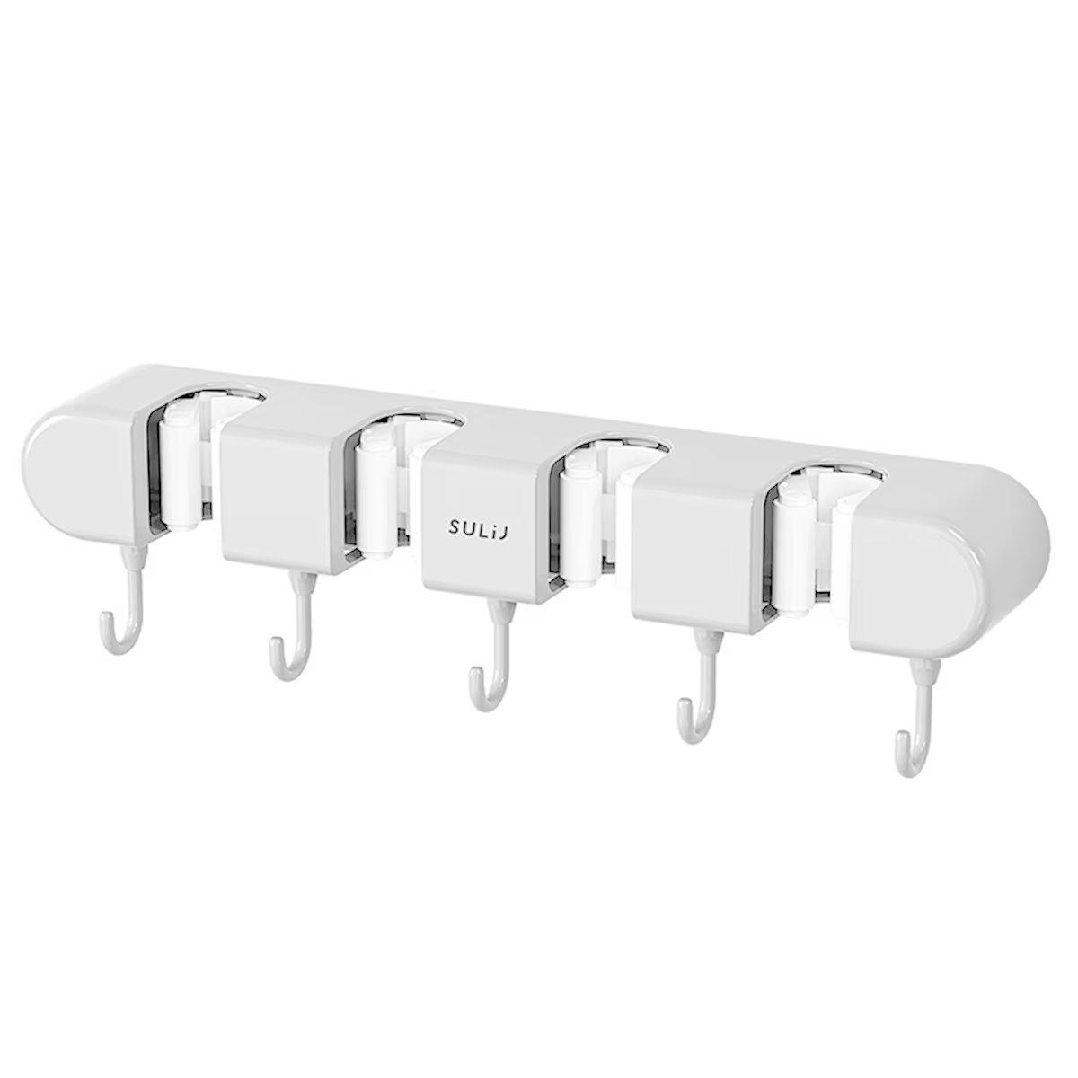 Support de Balai Mural avec Crochets, Rangement de Balai T1, Aucune Proposition, Crochets de Bain Po