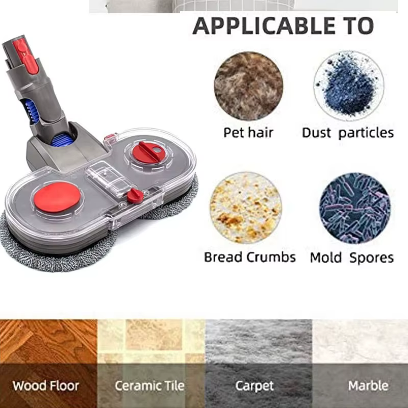 Kit de tête de vadrouille électrique pour aspirateur Dyson V7