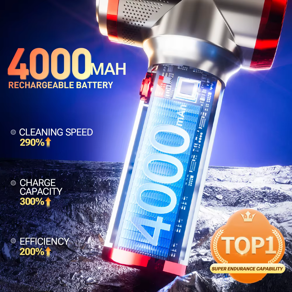 Aspirateur de voiture puissant SZUK, aspirateur sans fil portatif, machine de nettoyage à forte aspiration, mini aspirateur sans fil, aspirateur portable aspirateurs voiture aspirateur sans fil aspira