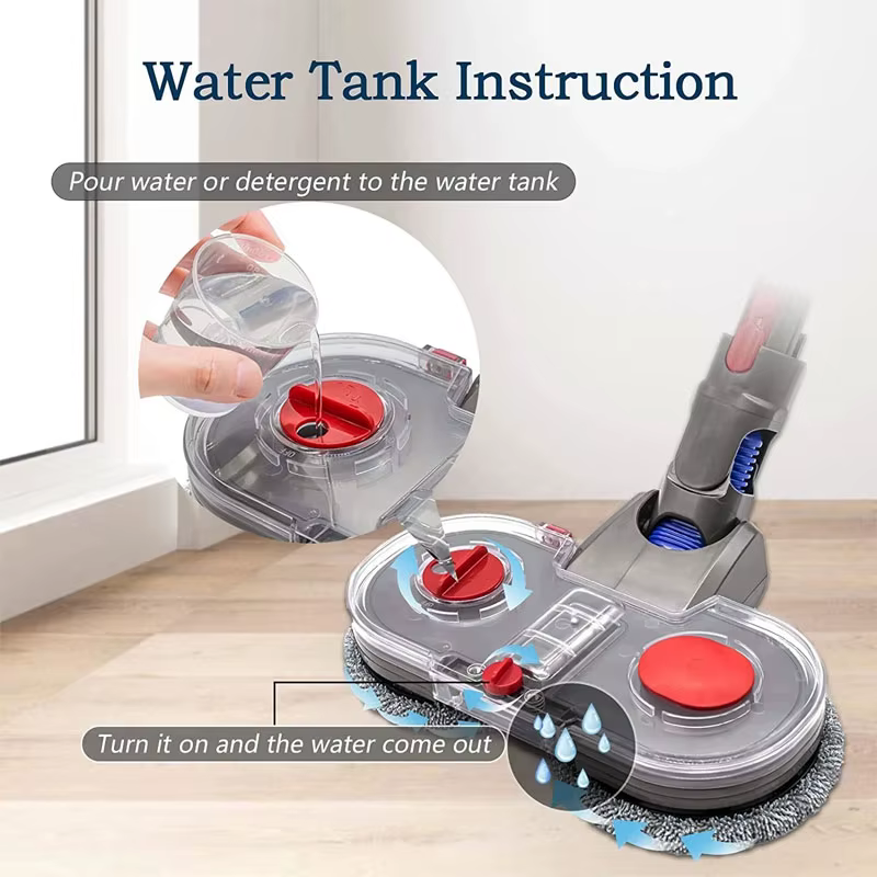 Kit de tête de vadrouille électrique pour aspirateur Dyson V7