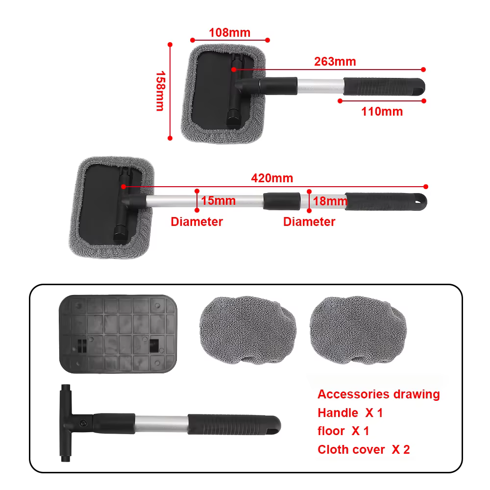 Brosse de nettoyage télescopique pour pare-brise de voiture, nettoyeur d'essuie-glace, outil de fenêtre en verre, accessoires automobiles, livres, le plus récent