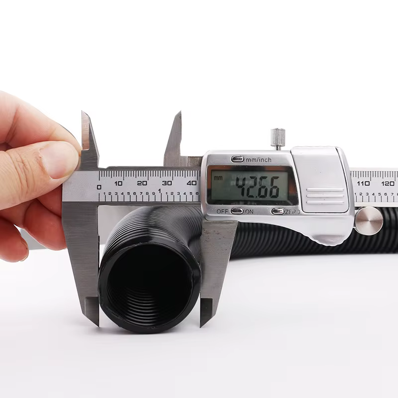 Tuyau fileté pour aspirateur, intérieur 35mm/extérieur 42mm, pailles à soufflet, tuyau souple et Flexible Durable, Tube de remplacement noir