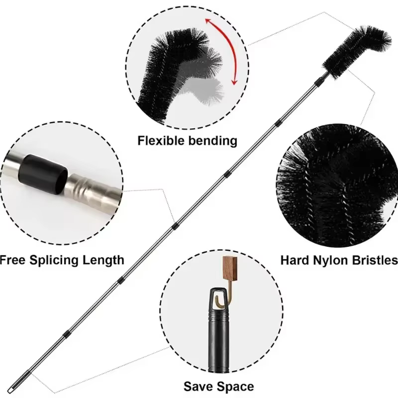 Brosse télescopique de nettoyage de gouttières