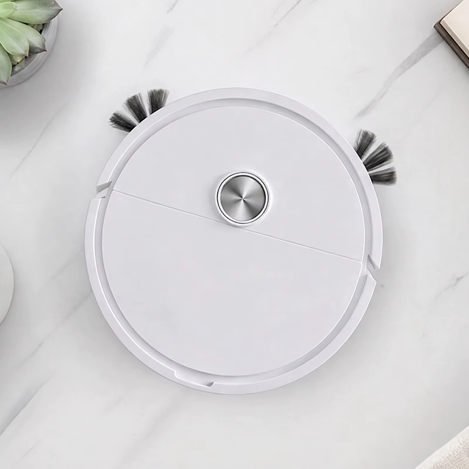 Mini aspirateur robot 3 en 1, machine de nettoyage intelligente avec évitement automatique des obstacles, facile à utiliser pour les poils d'animaux, les sols durs et les tapis