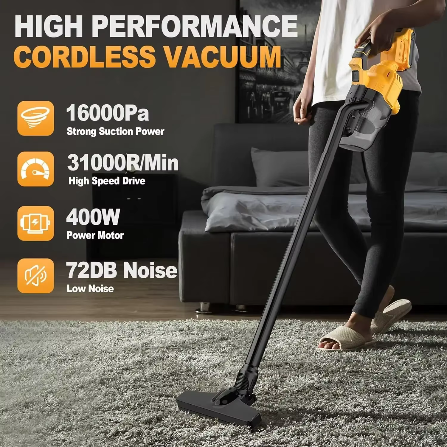 Aspirateur électrique portatif 5 en 1 avec 2 filtres
