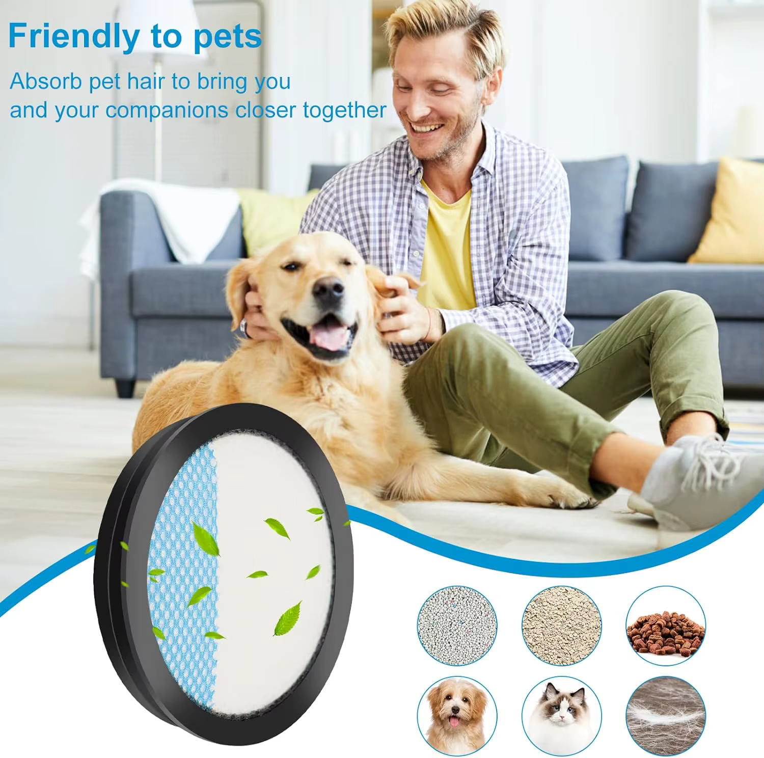 Filtre d'aspirateur de bâton d'animal familier sans fil 18V ONE + pour aspirateur