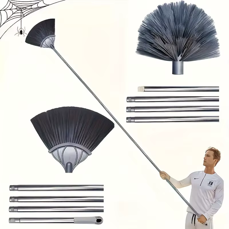 Brosse à dépoussiérer extensible pour le nettoyage des toiles d'araignée au plafond