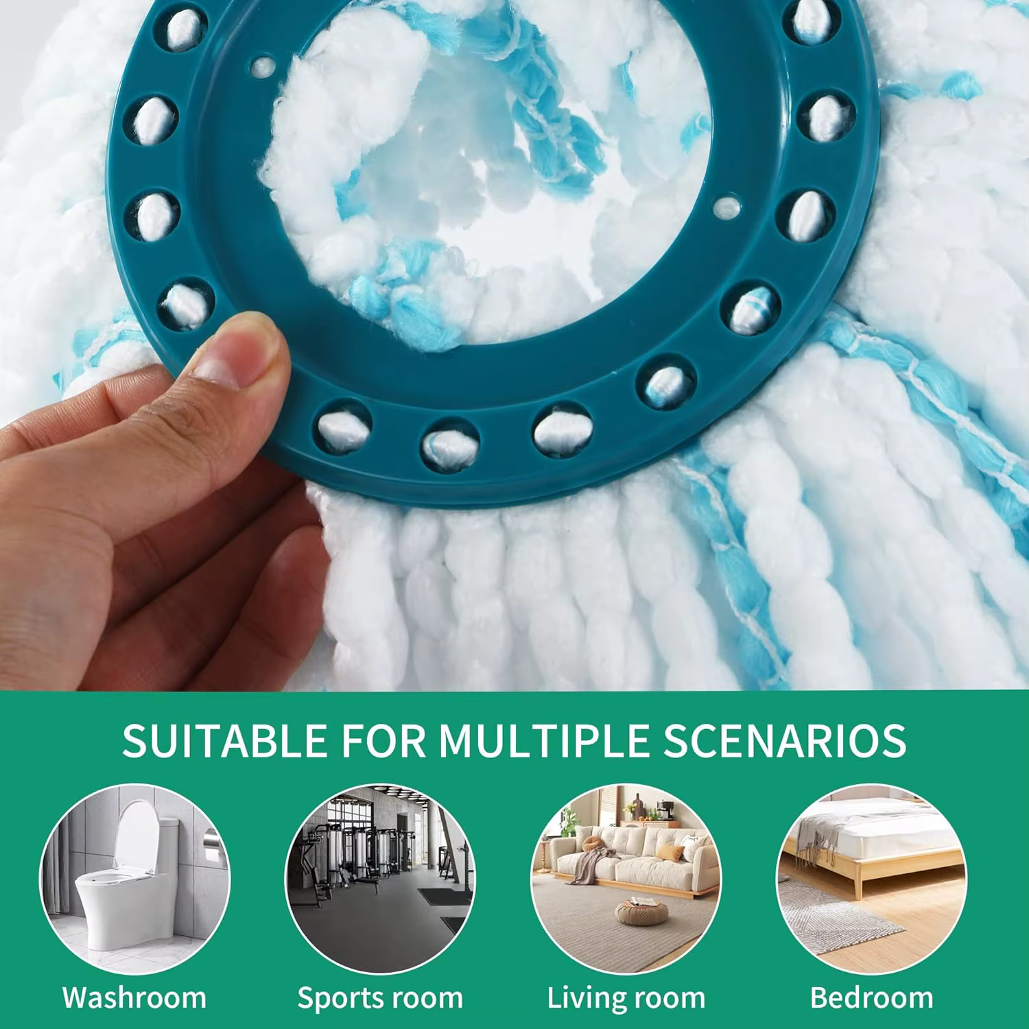 Rechange Clean Twist Disc Mop pour Leifheit Serpillière