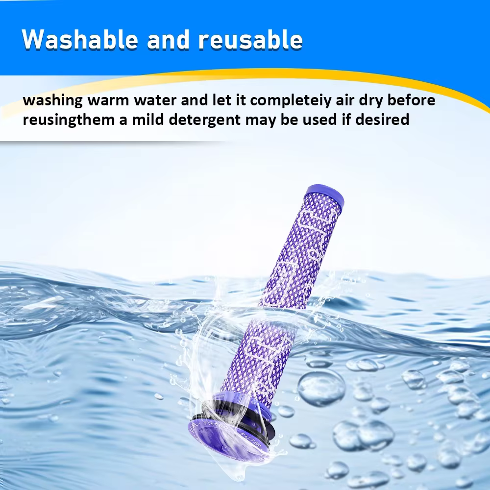 Pré-filtre lavable haute efficacité pour aspirateur Dyson V6 V7 V8 DC58 DC59 DC61 DC62 DC74