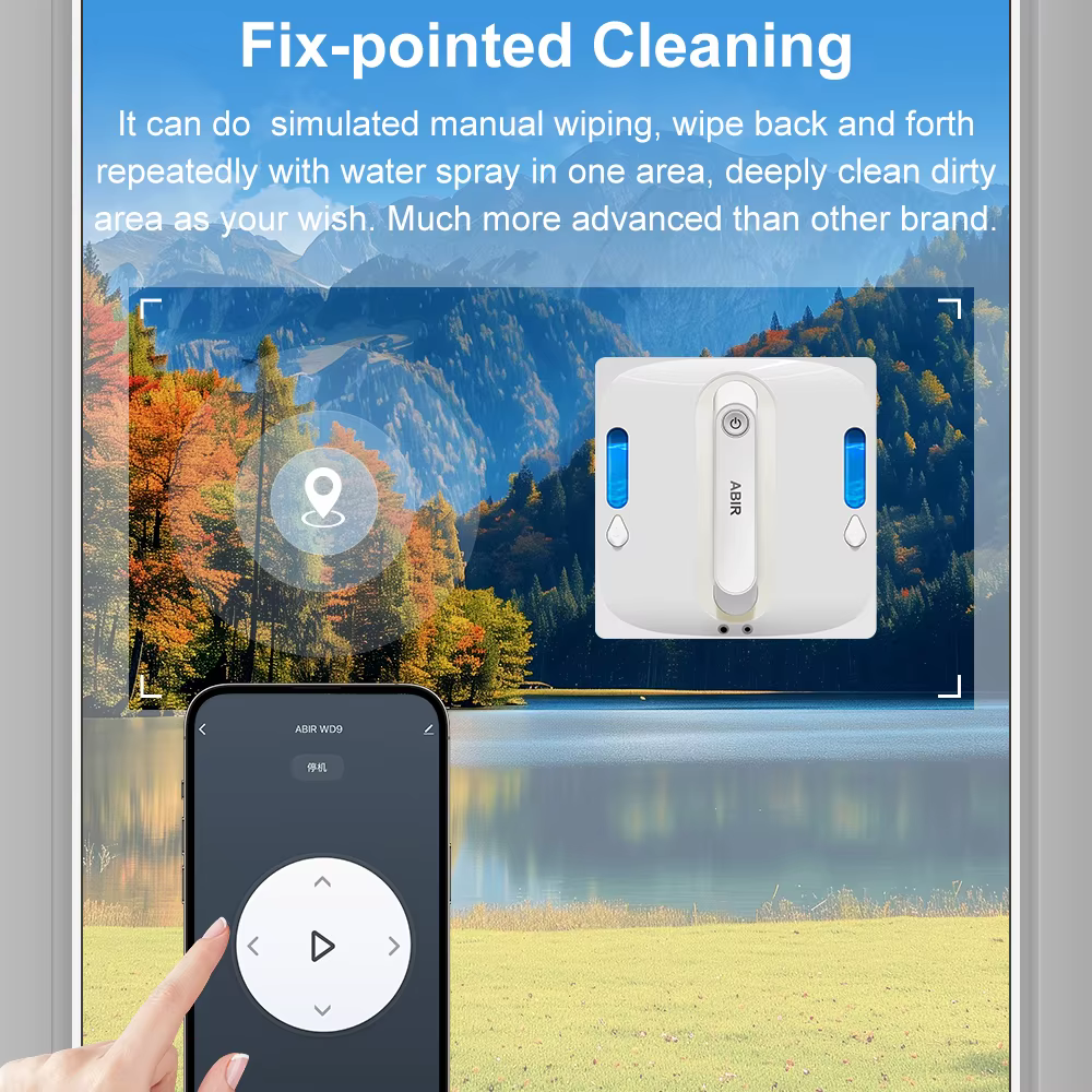 Robots nettoyeurs de vitres ABIR WD9 avec pulvérisation d'eau 4 directions