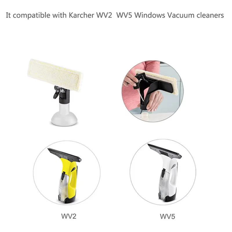 Accessoires en tissu de vadrouille lavable pour aspirateur de fenêtre Karcher WV2 WV5